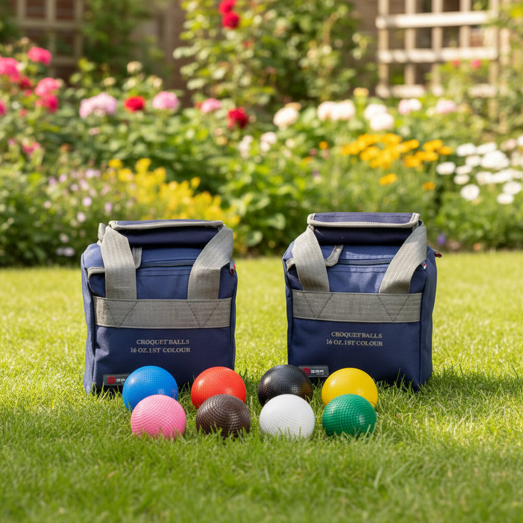 Set of 4 Composite Croquet Balls - 16oz - in 2 colour sets