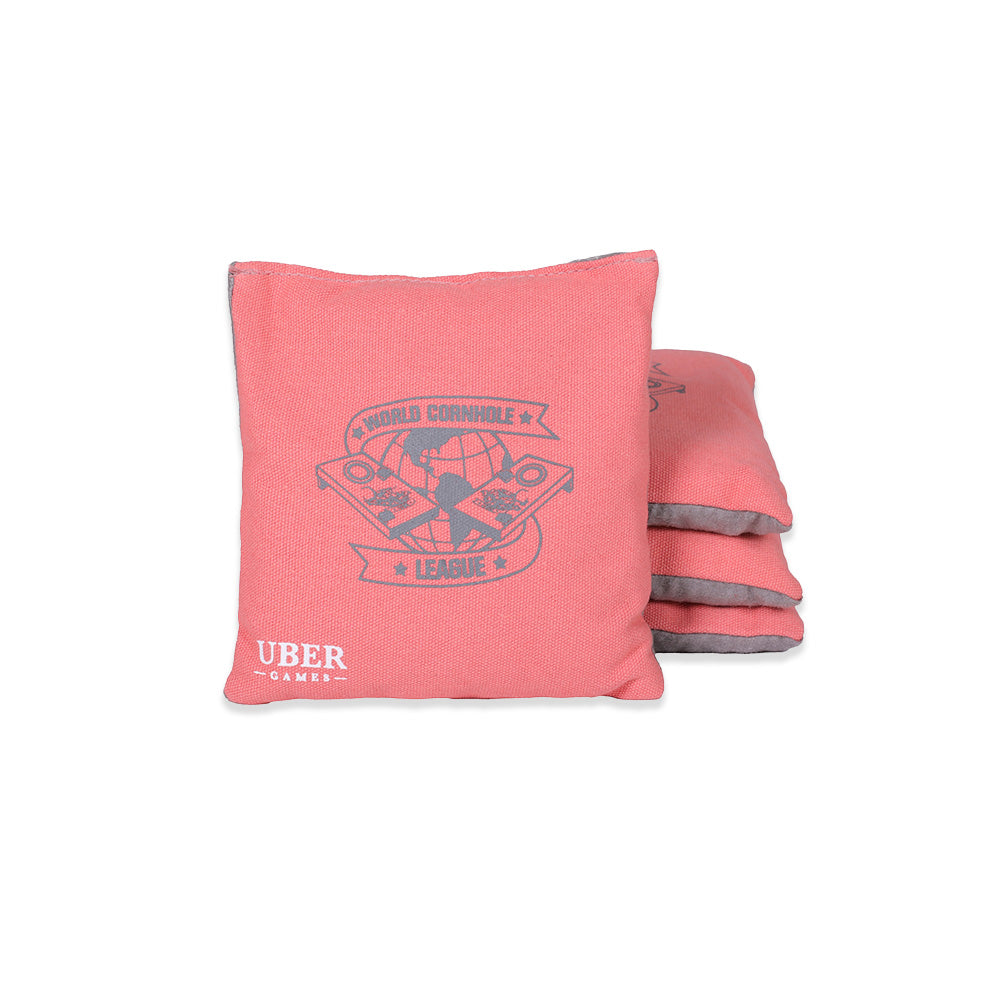 World Cornhole League Cornhole Bean Bags - 4 Sky & 4 Coral