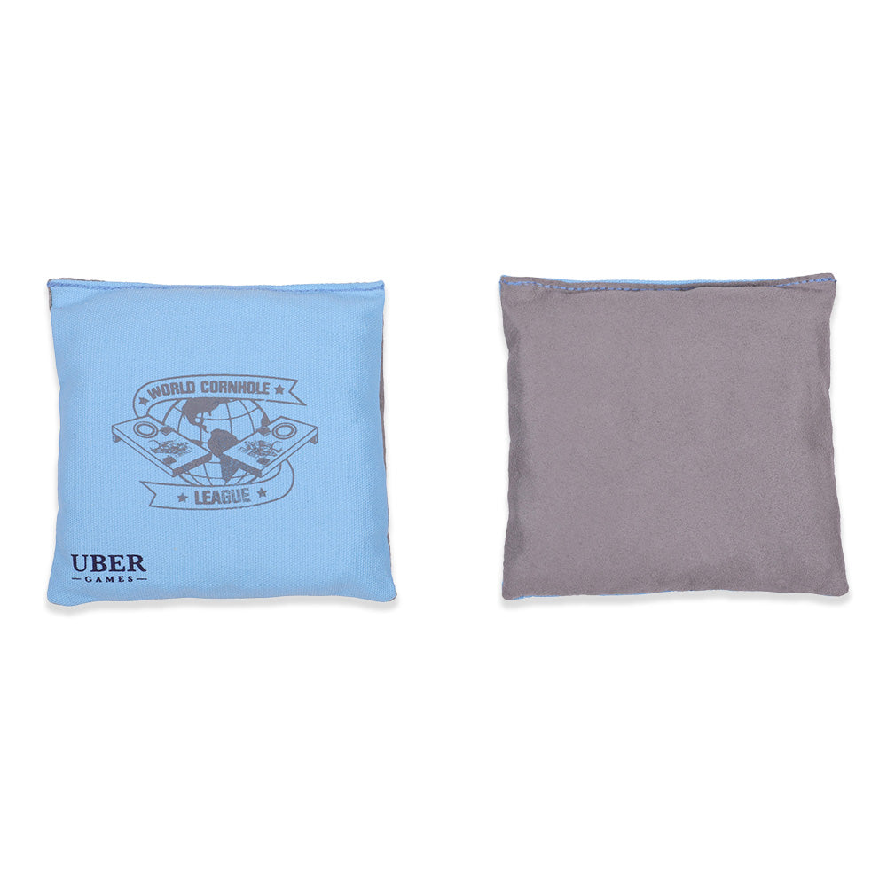 World Cornhole League Cornhole Bean Bags - 4 Sky & 4 Coral