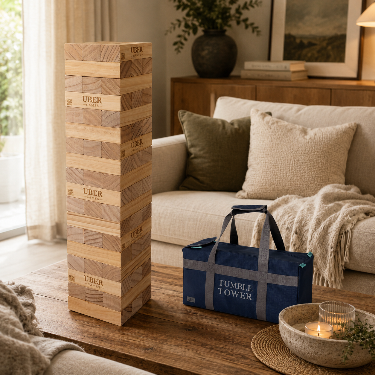 Indoor Tumble Towers - Pine Wood