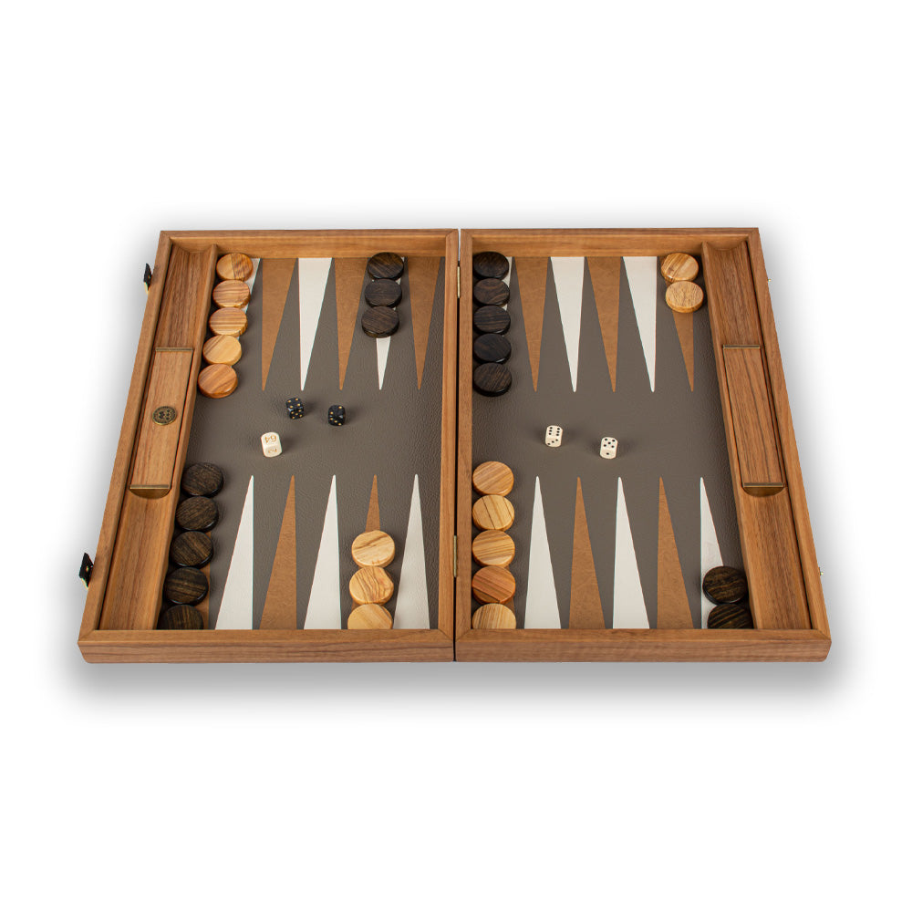 Manopoulos Snake Tote Superior Luxury Backgammon Set with side racks