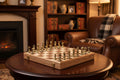 Manopoulos – Brass Pewter Staunton Chess set & Board