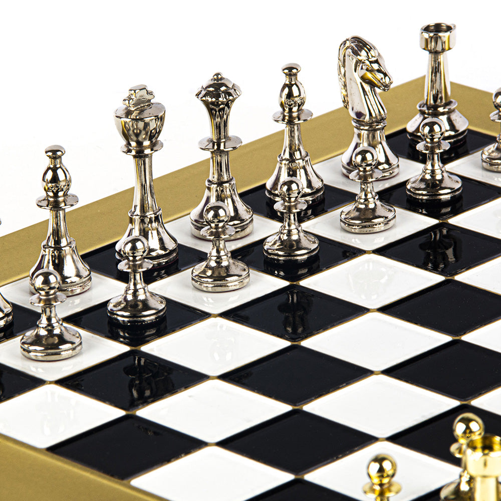Manopoulos – Premium Metal Staunton Chess set & Board