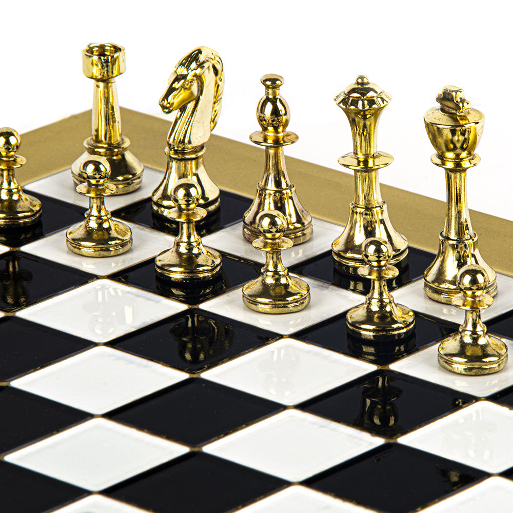 Manopoulos – Premium Metal Staunton Chess set & Board