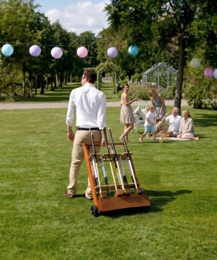 Wooden Croquet Trolley