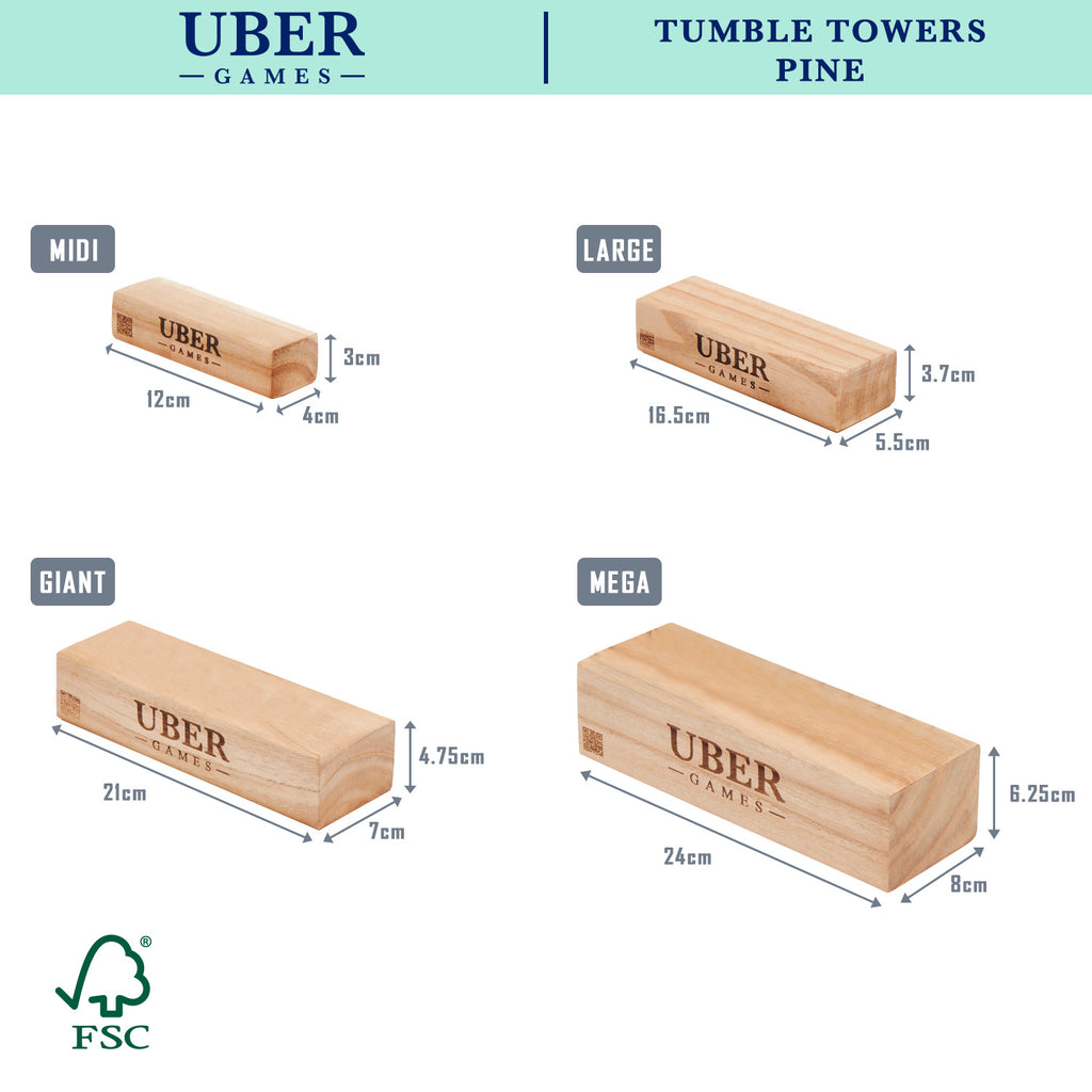 Giant Tumble Towers - Pine Wood