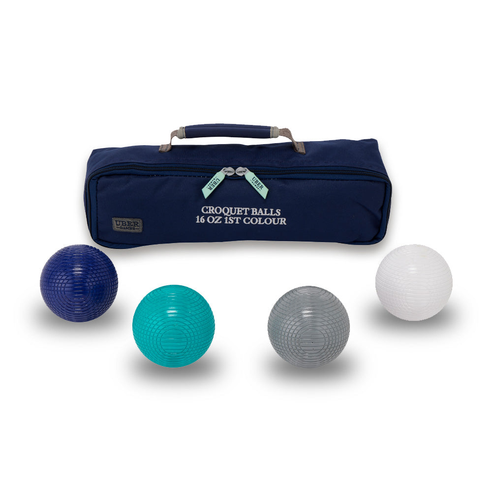 Set of 4 Composite Croquet Balls - 16oz - Uber Games Colours