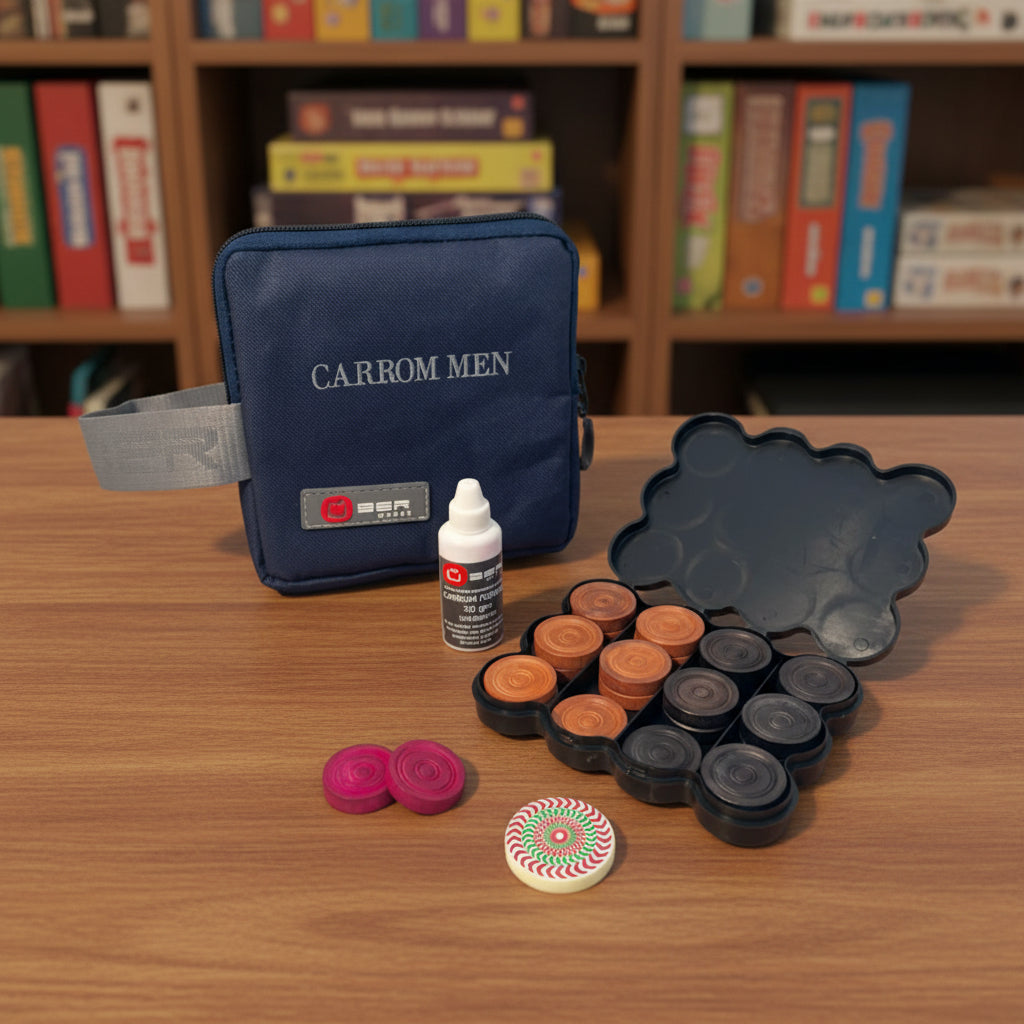 Carrom Coin set & storage bag