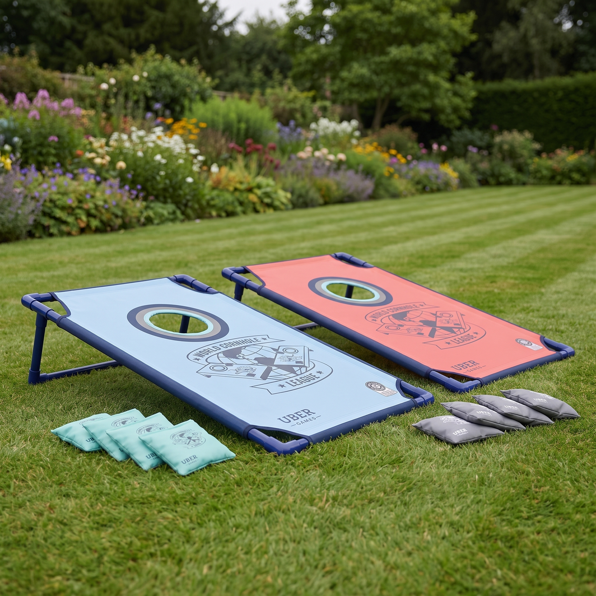 World Cornhole League Portable PVC Framed - 90 x 60cm - Double Board Set