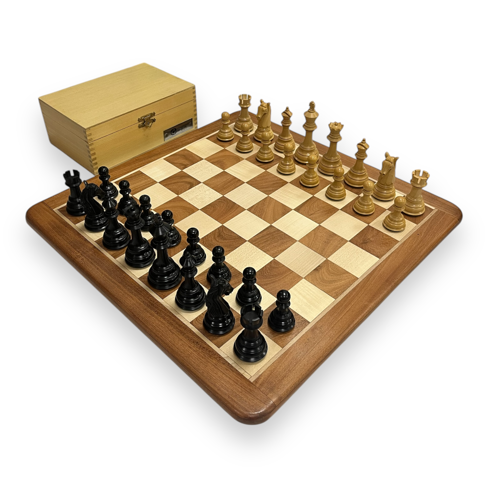 Uber Games Columbian Ebony Chess Set & Box – 4.5″ King