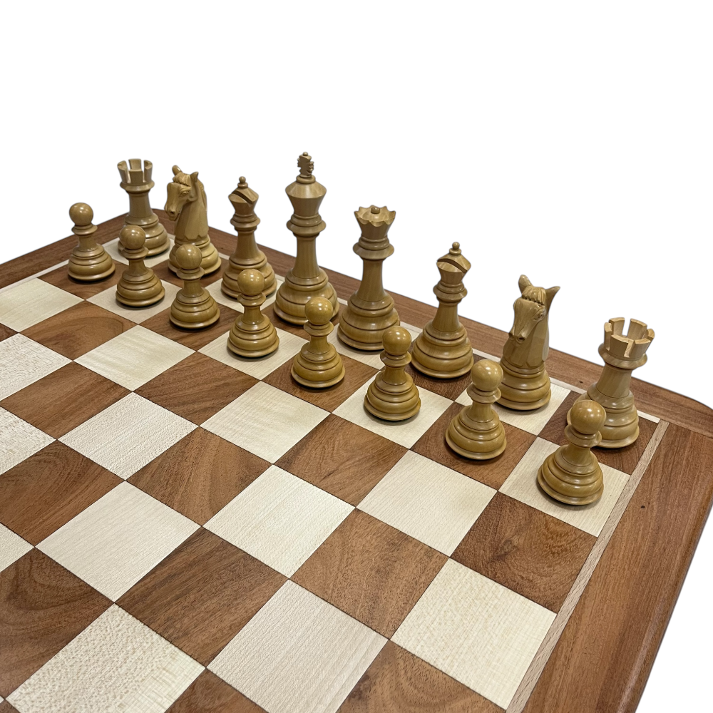 Uber Games Columbian Ebony Chess Set & Box – 4.5″ King