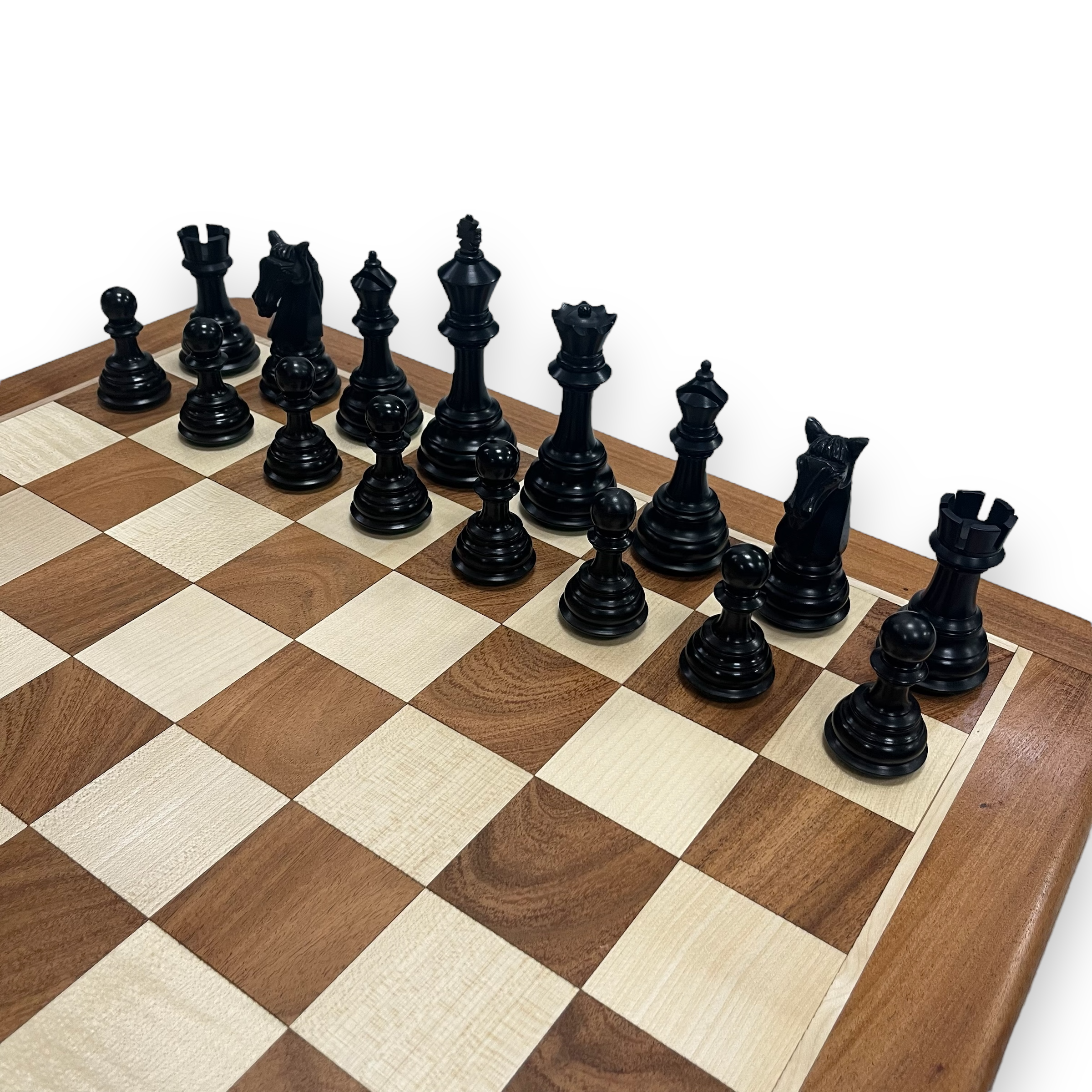 Uber Games Columbian Ebony Chess Set & Box – 4.5″ King
