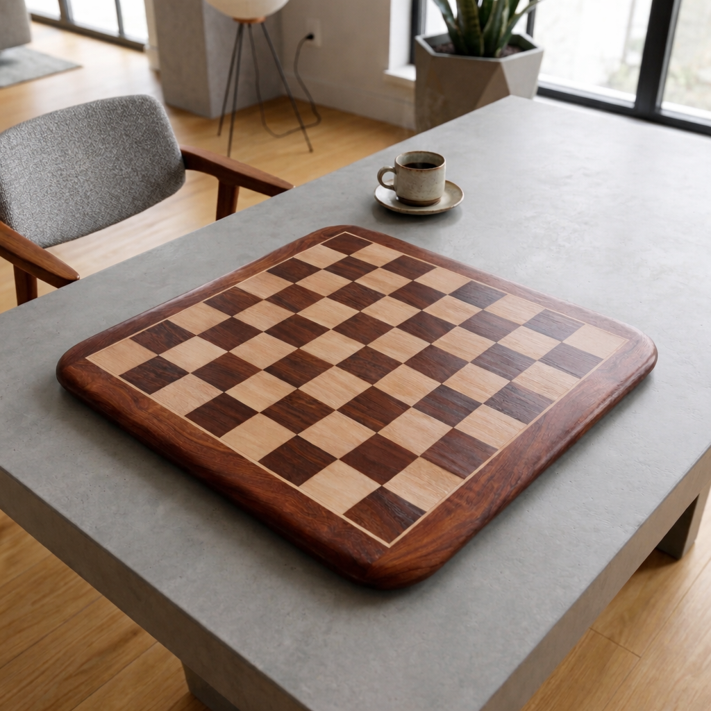Premium Boxwood Chess Board – 23″ x 23″