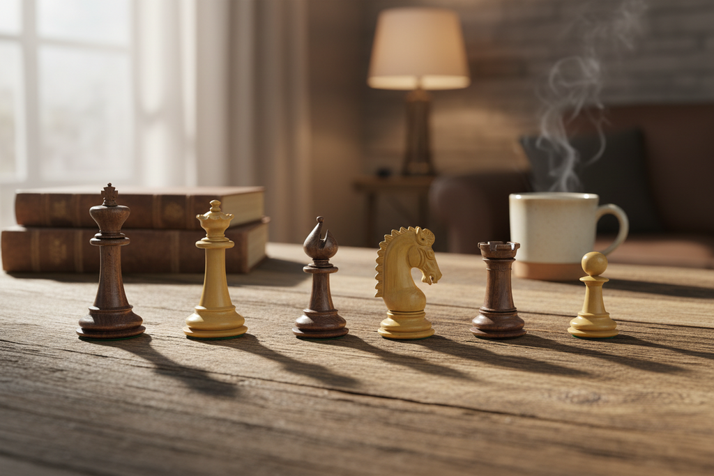 Uber Games Sultan Acacia Chess Set & Box – 3.75″ King