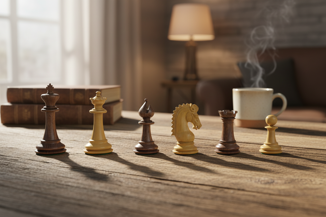Uber Games Sultan Acacia Chess Set & Box – 3.75″ King