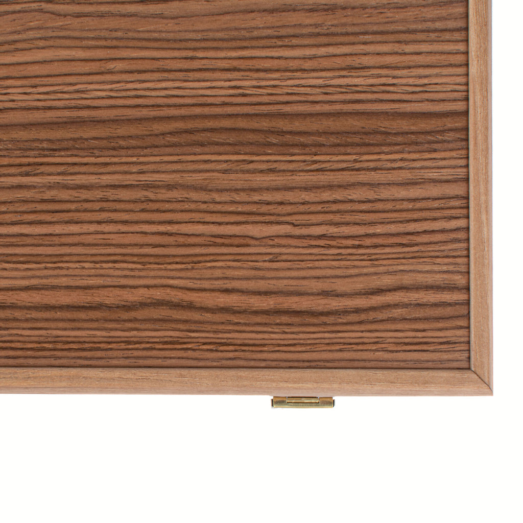 Manopoulos Walnut with Green Oak Luxury Backgammon Set