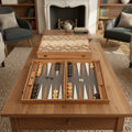 Manopoulos Snake Tote Superior Luxury Backgammon Set with side racks