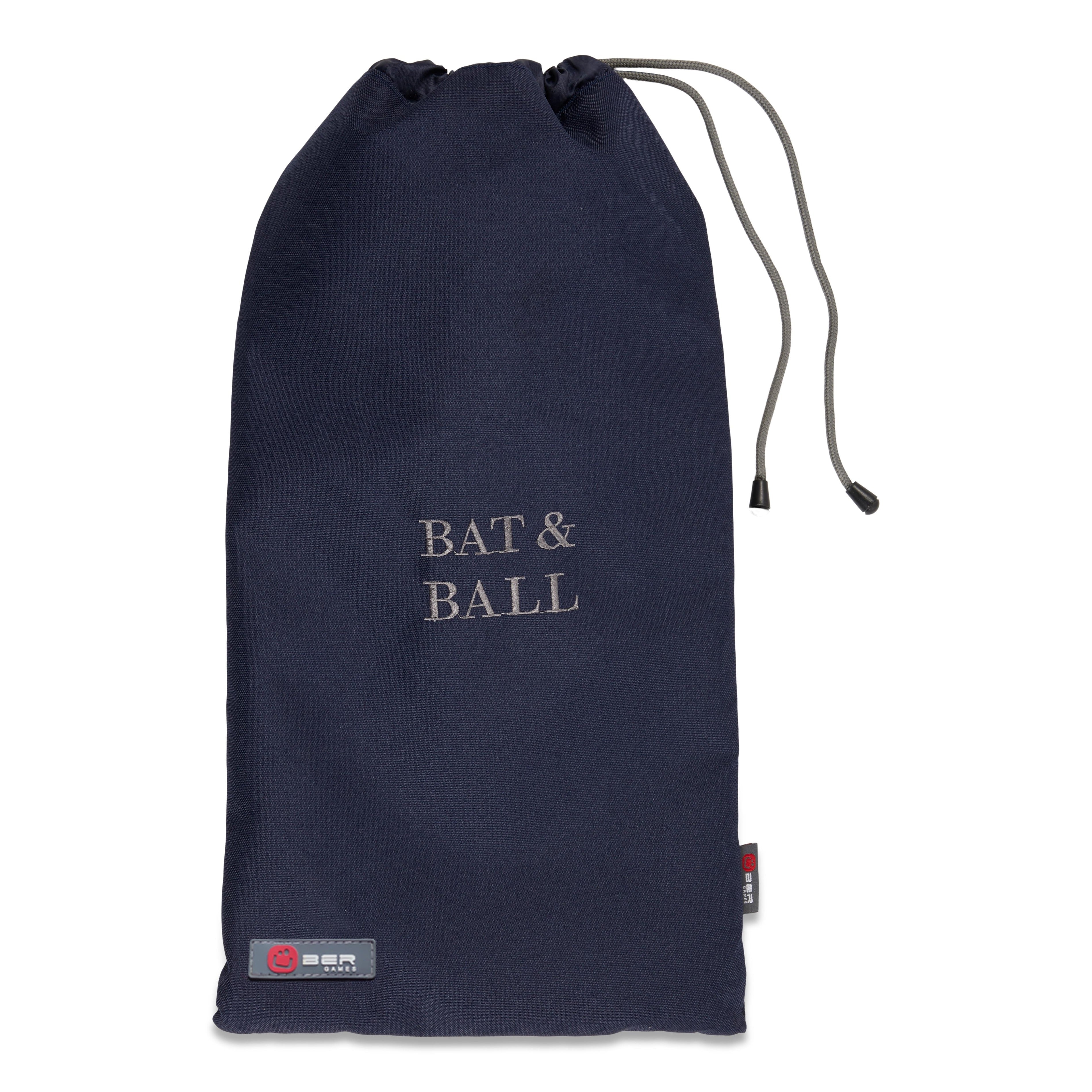 Bat and Ball Set - Rubber Wood - Red