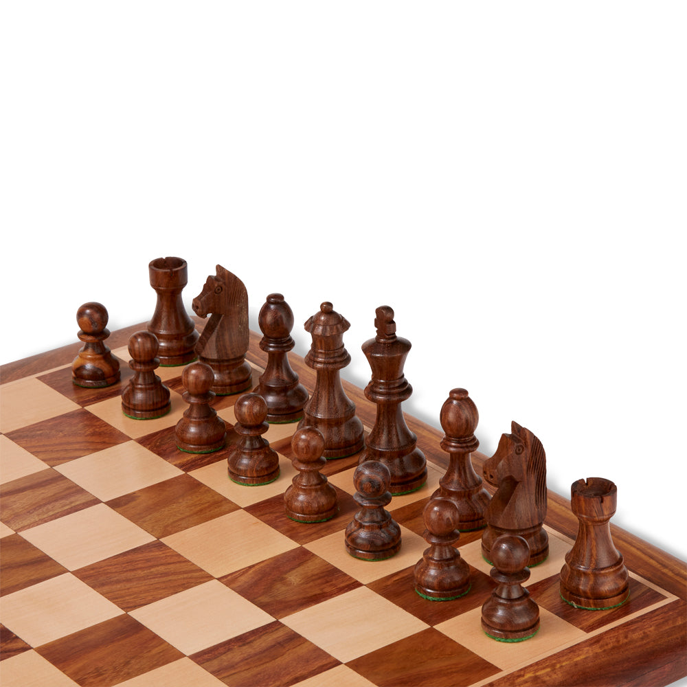 Classic Staunton Sheesham Chess Set & Box – 3.75″ King