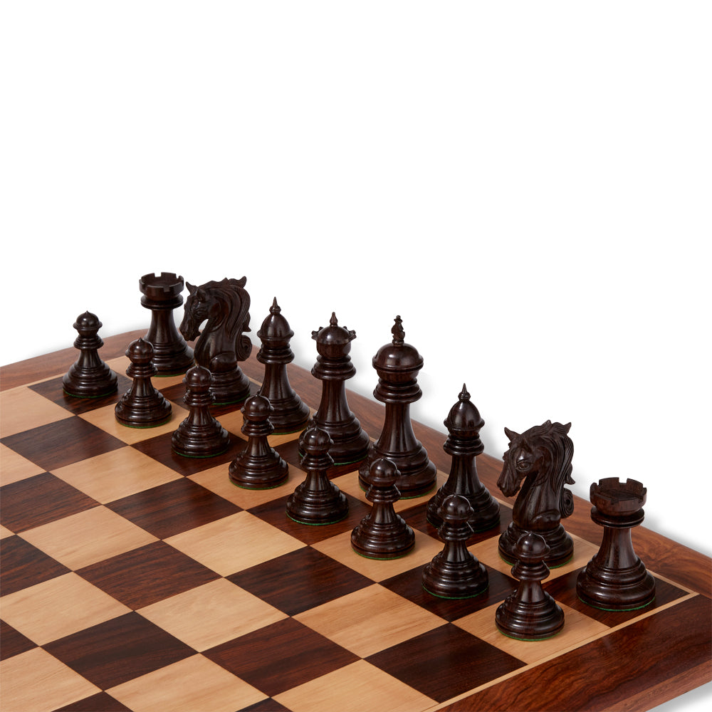 Uber English Cap Boxwood Chess Set & Box – 4.25″