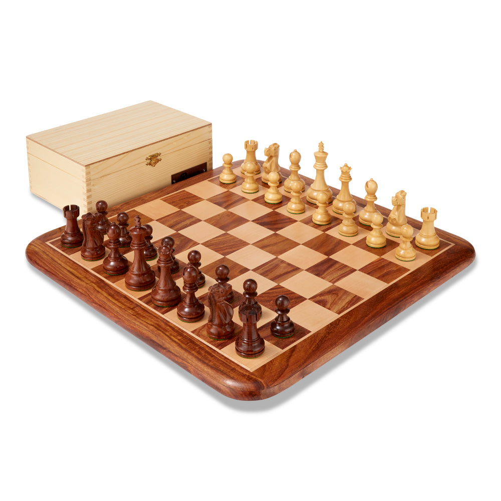 Exclusive Sheesham Chess Pieces & Box – 3.75″ King