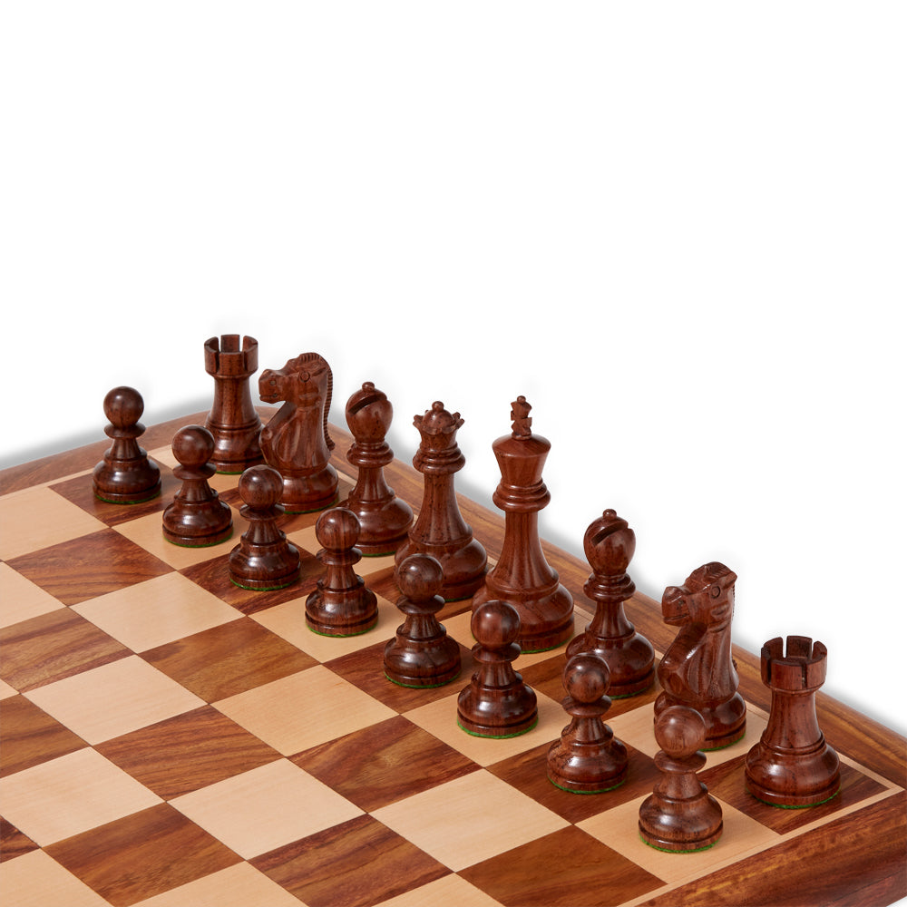 Exclusive Sheesham Chess Pieces & Box – 3.75″ King