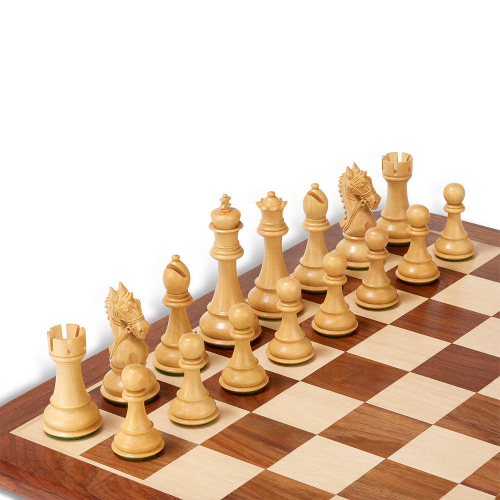 Uber Kings Knight Sheesham Chess Pieces & Box – 4.25″ King