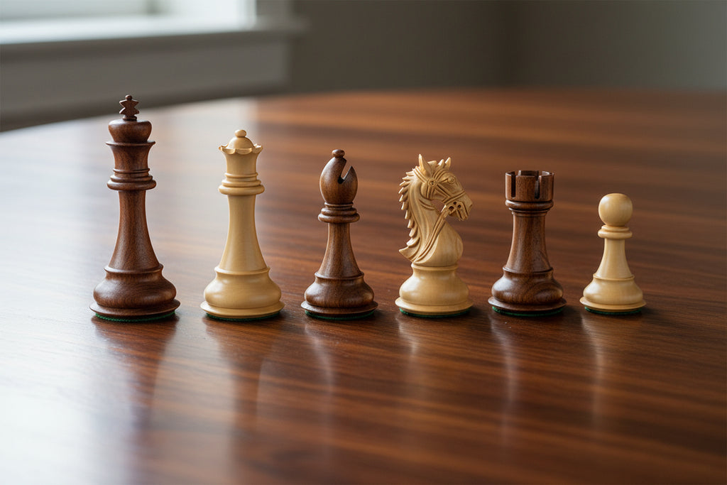 Uber Kings Knight Sheesham Chess Pieces & Box – 4.25″ King