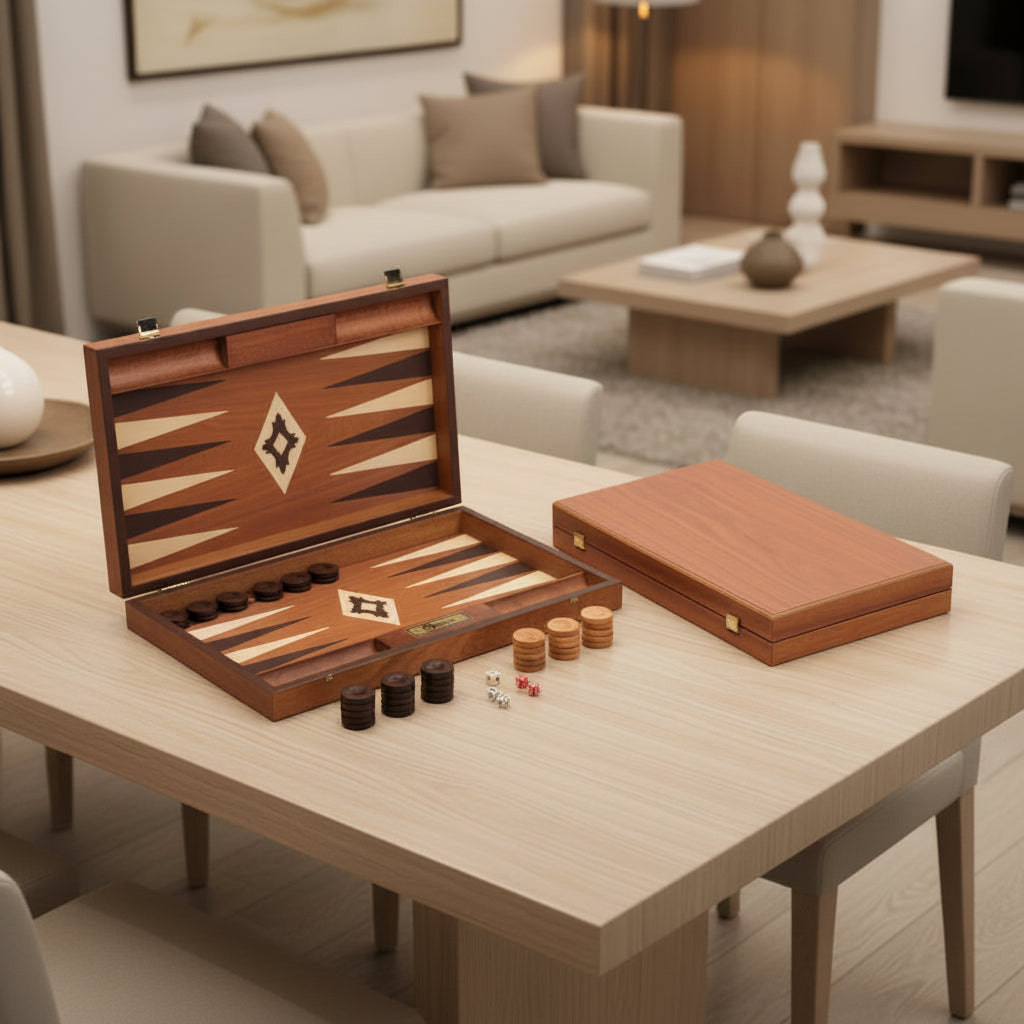 Mahogany Backgammon Set