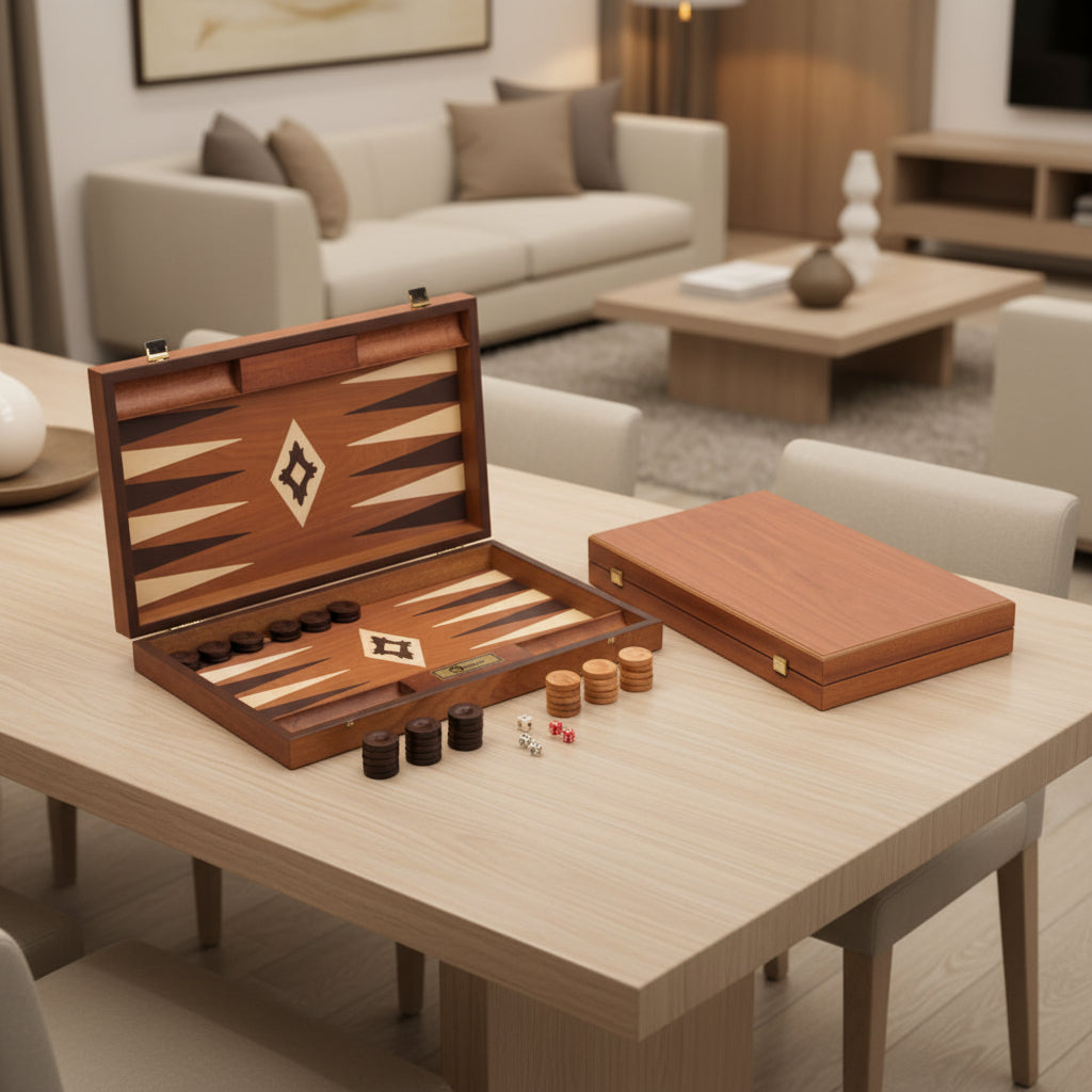 Mahogany Backgammon Set