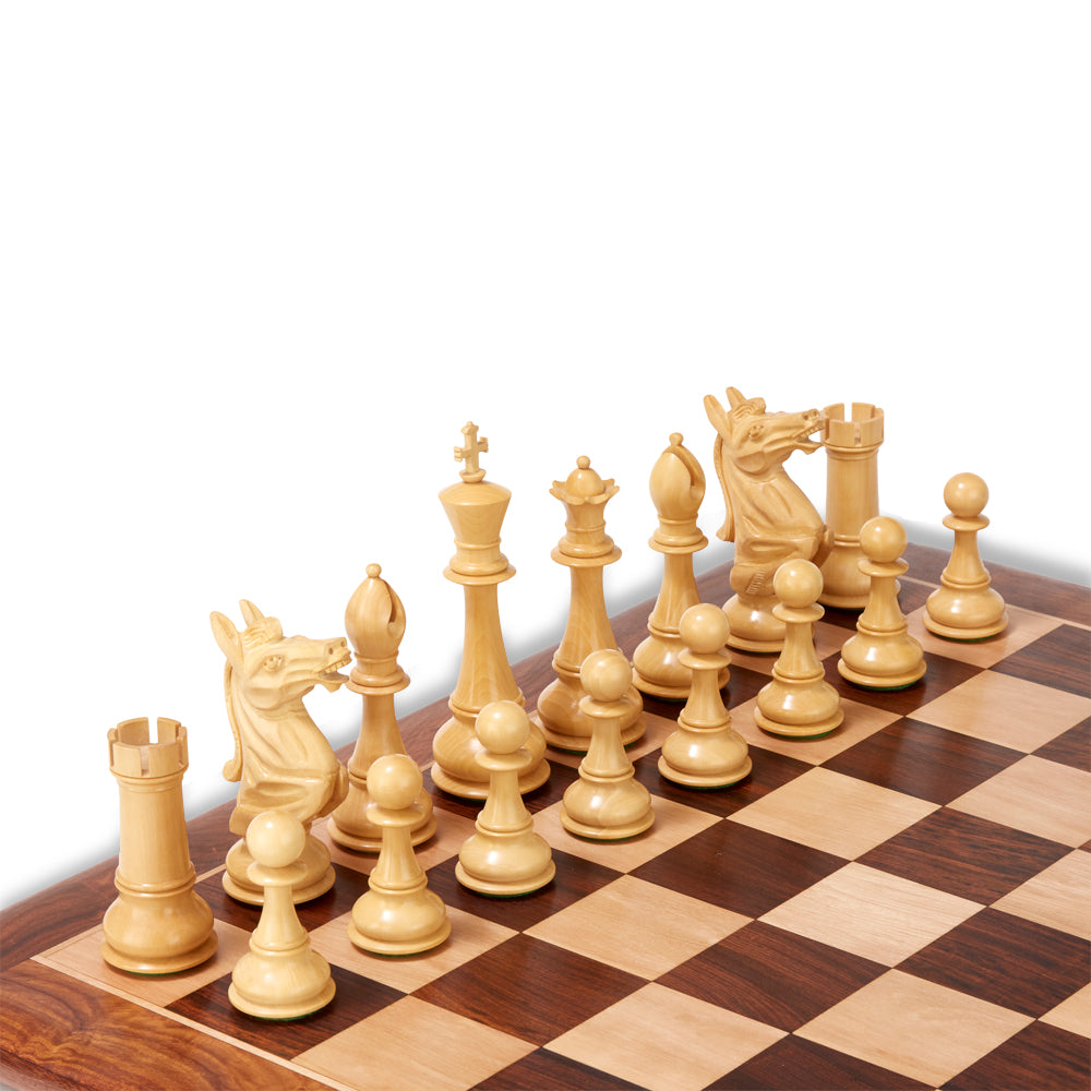 Uber Napoleon Rosewood Chess Pieces & Box - 6"
