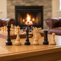 Uber Napoleon Rosewood Chess Pieces & Box - 6"