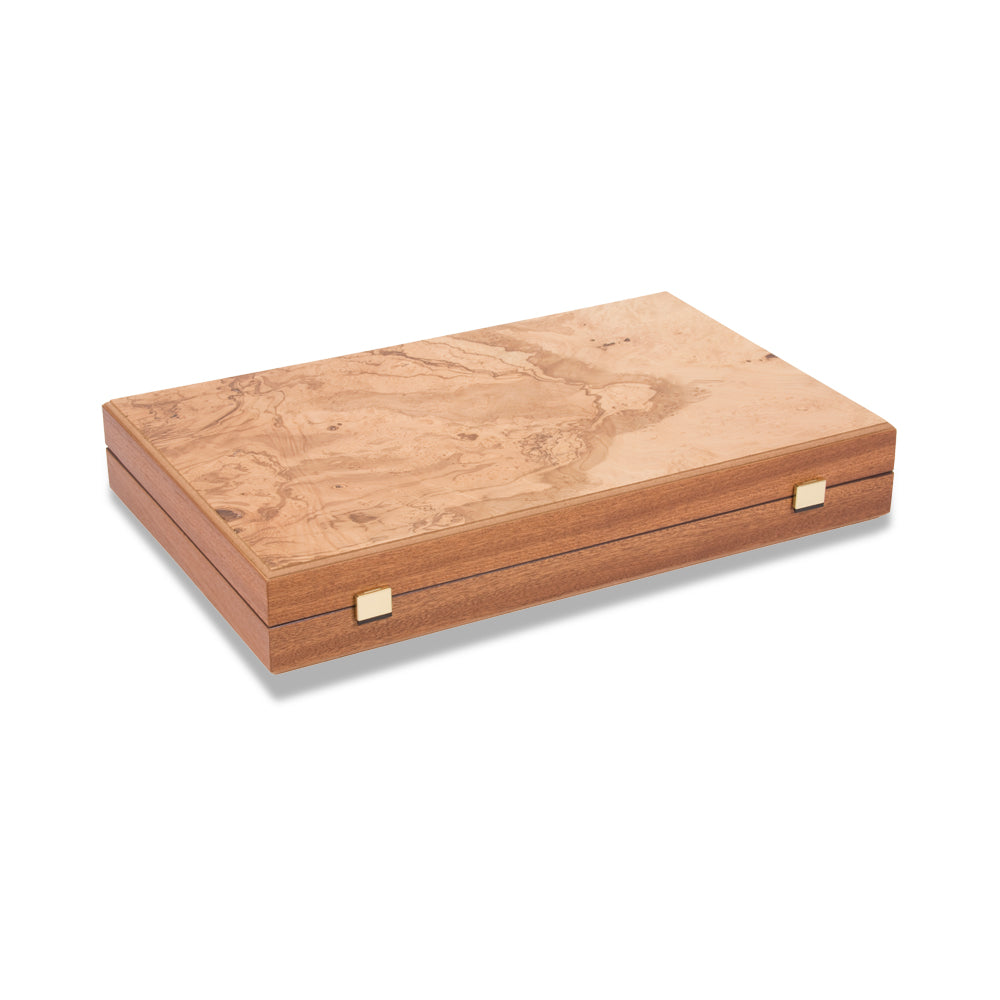 Uber Olive Burl Backgammon Set
