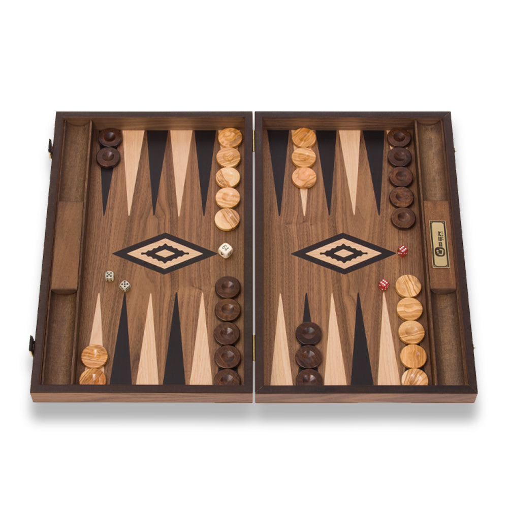 Uber Walnut Backgammon Set