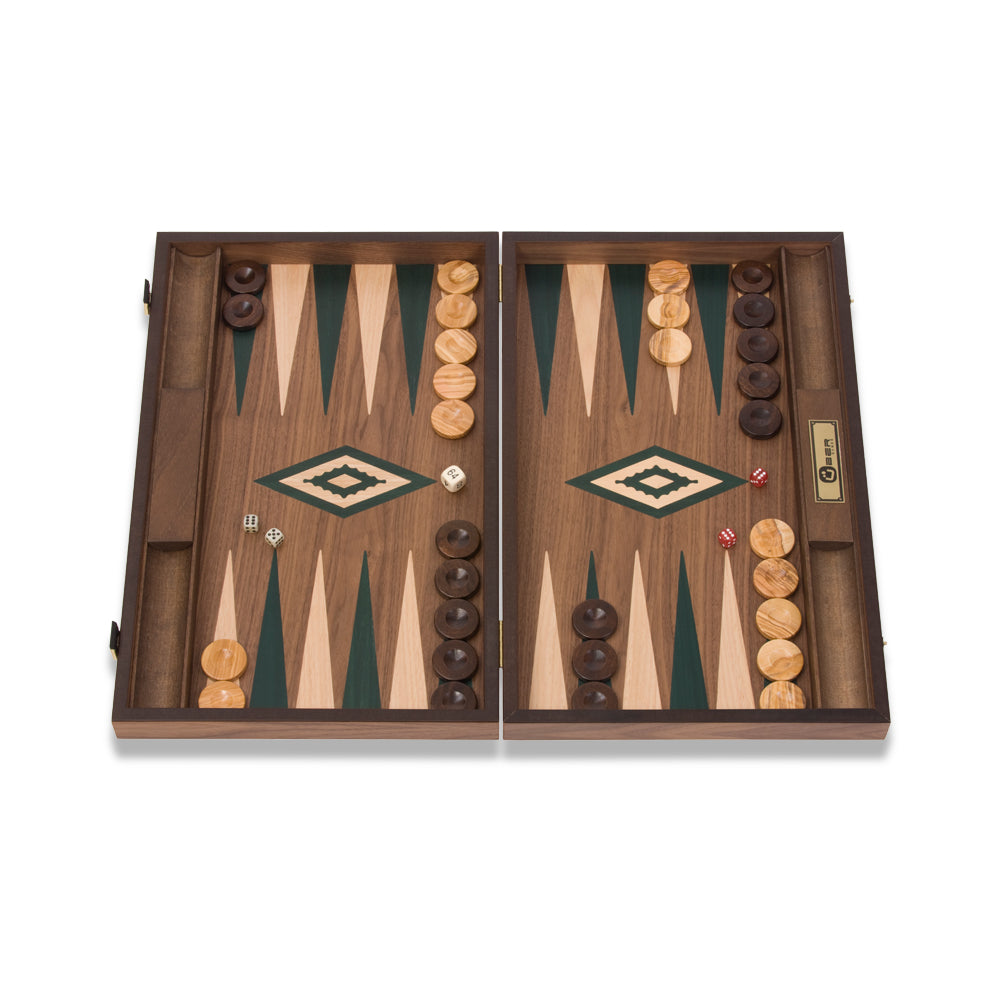 Uber Walnut Backgammon Set
