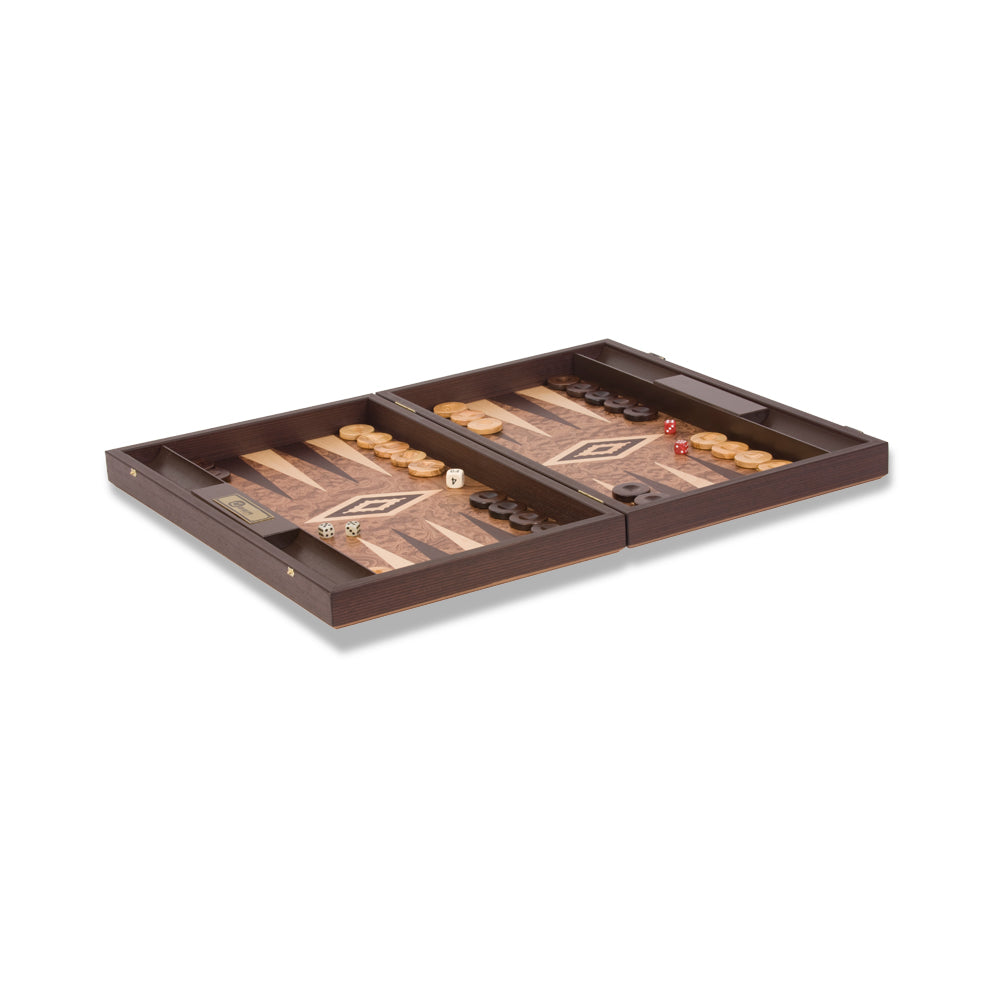 Uber Walnut Burl Backgammon Set