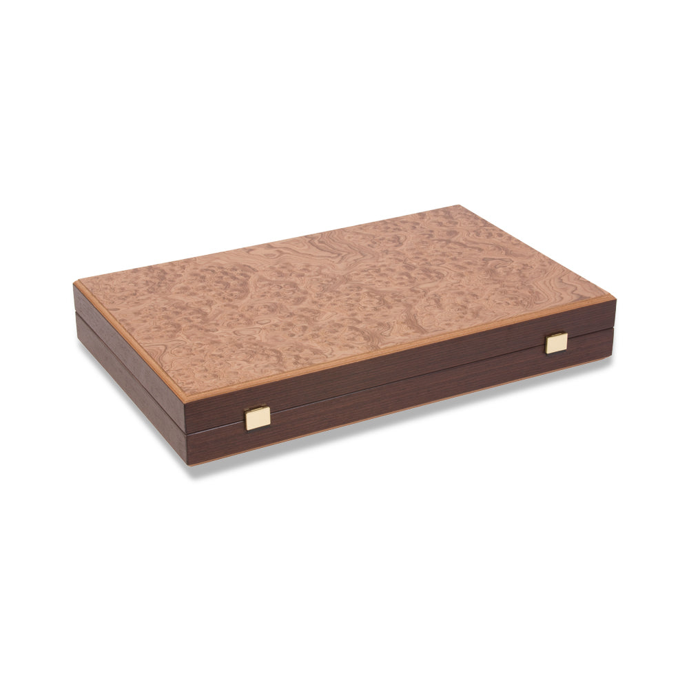 Uber Walnut Burl Backgammon Set