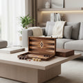 Walnut Veneer Backgammon Set