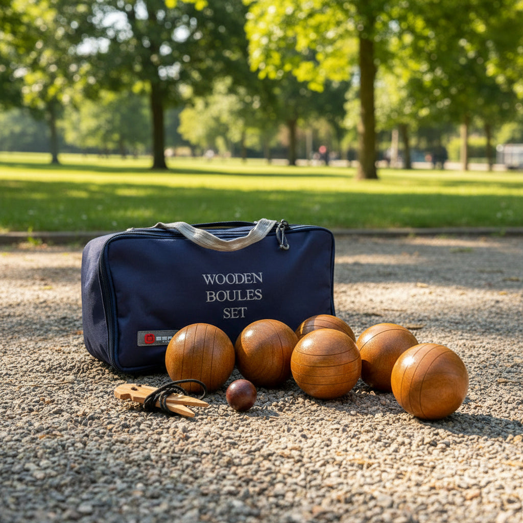 Wooden Boules Set