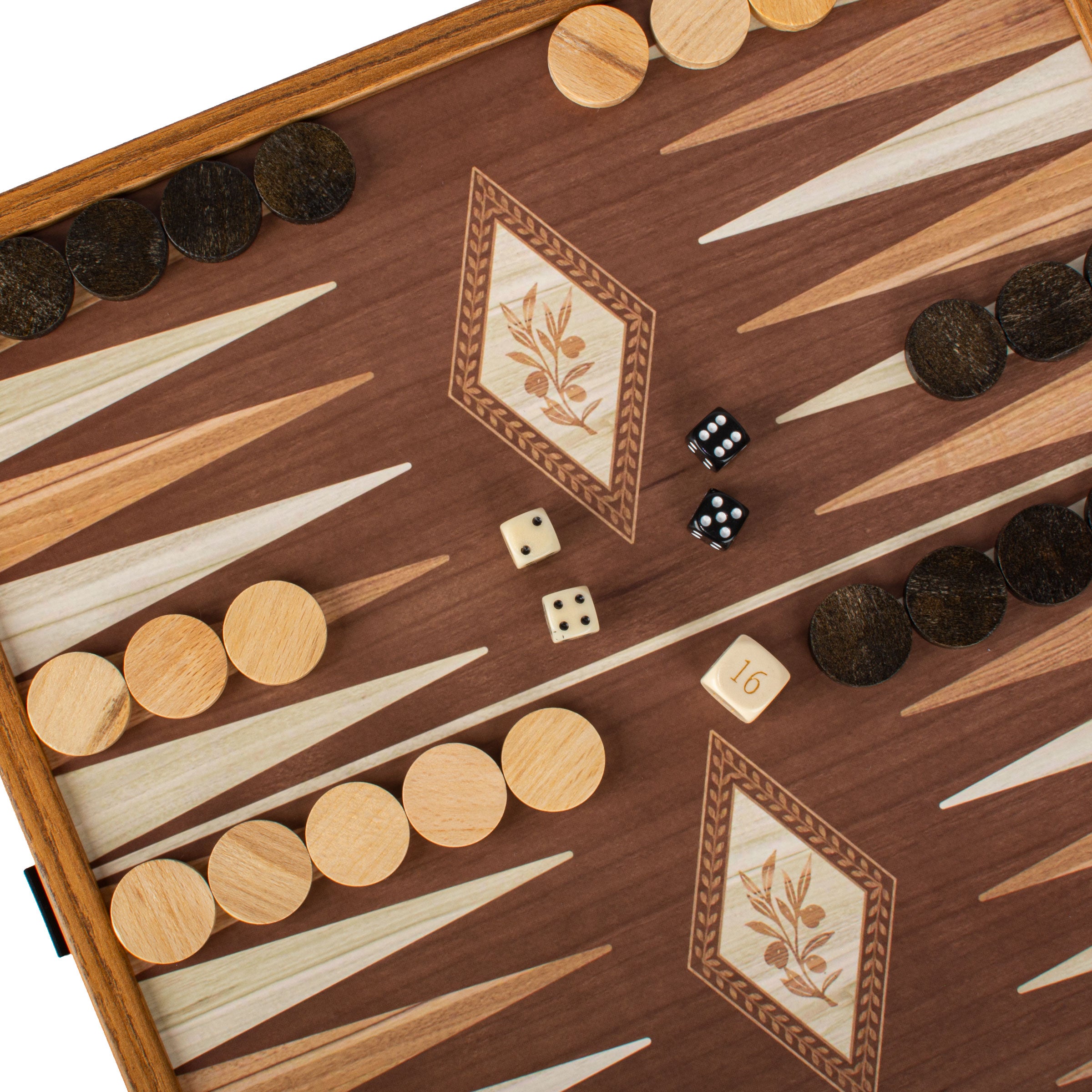 Manopoulos - Classic 4 in 1 Combo Games Set in Walnut replica wooden case