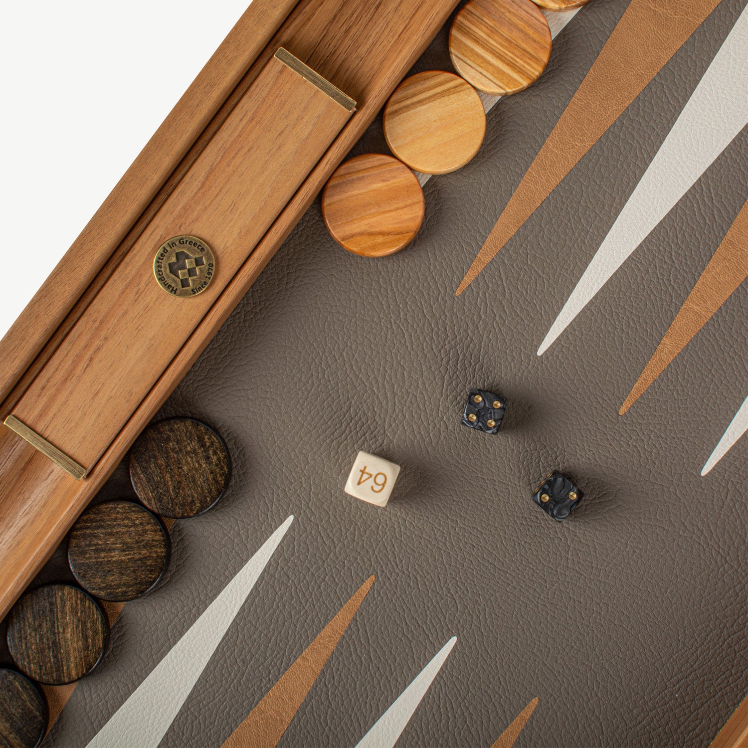 Manopoulos Snake Tote Superior Luxury Backgammon Set with side racks