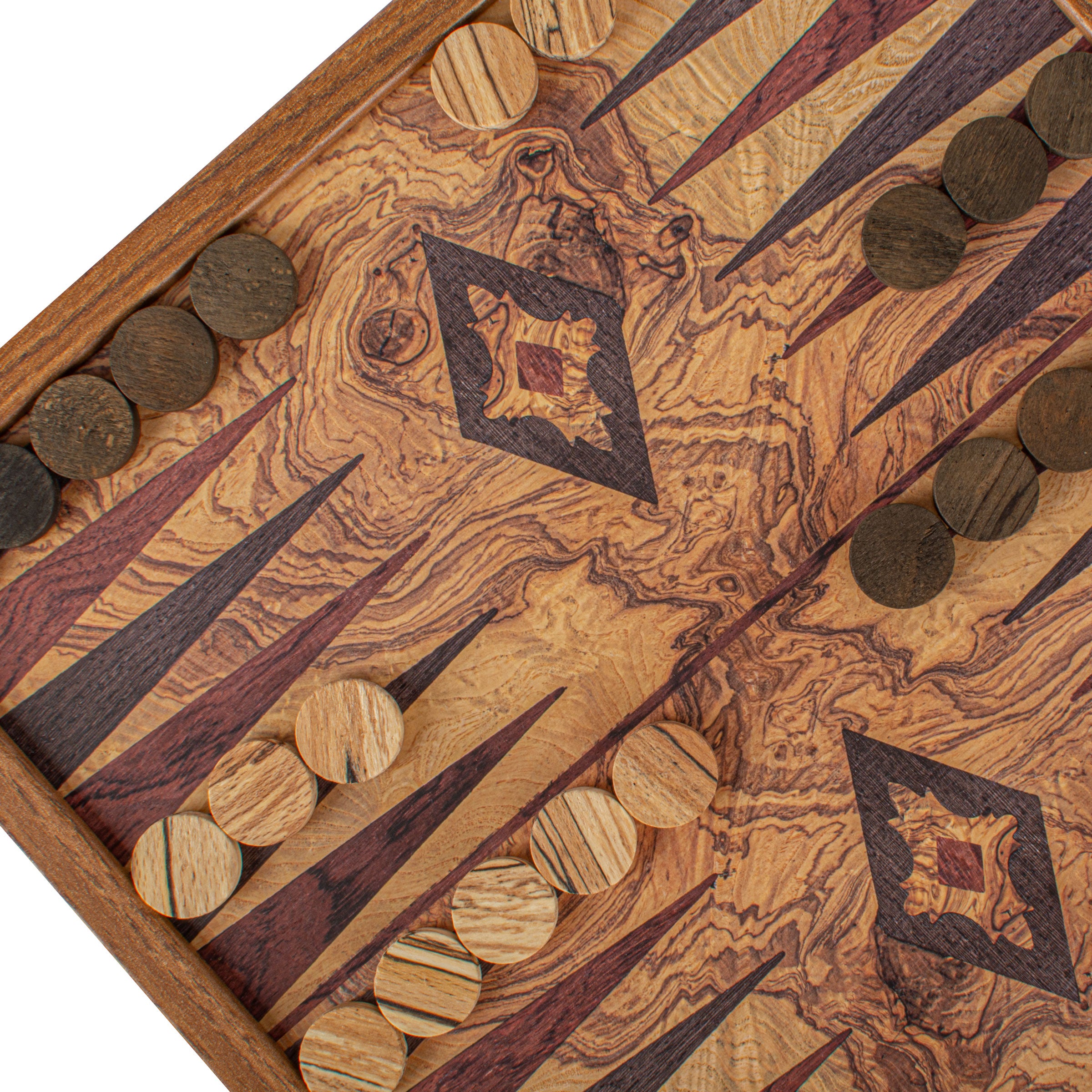 Manopoulos - Classic 2-in-1 Combo Games Set in Walnut replica wooden case (Small)