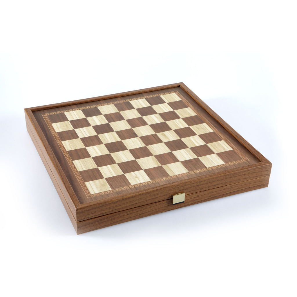 Manopoulos - Classic 2-in-1 Combo Games Set in Walnut replica wooden case (Large)