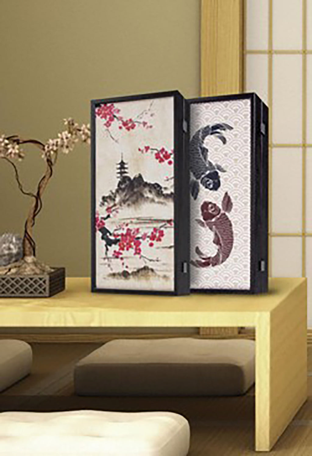 Manopoulos Oriental Cherry Blossom Art Premium Backgammon Set