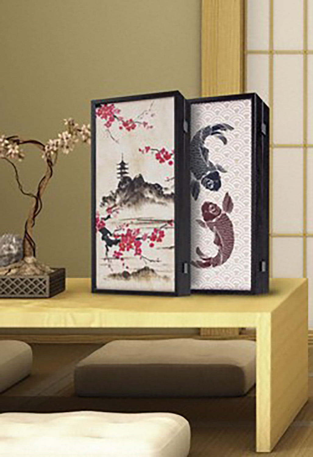 Manopoulos Oriental Cherry Blossom Art Premium Backgammon Set