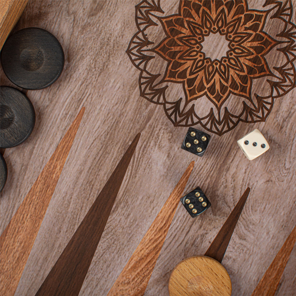 Manopoulos Mandala Art Premium Backgammon Set