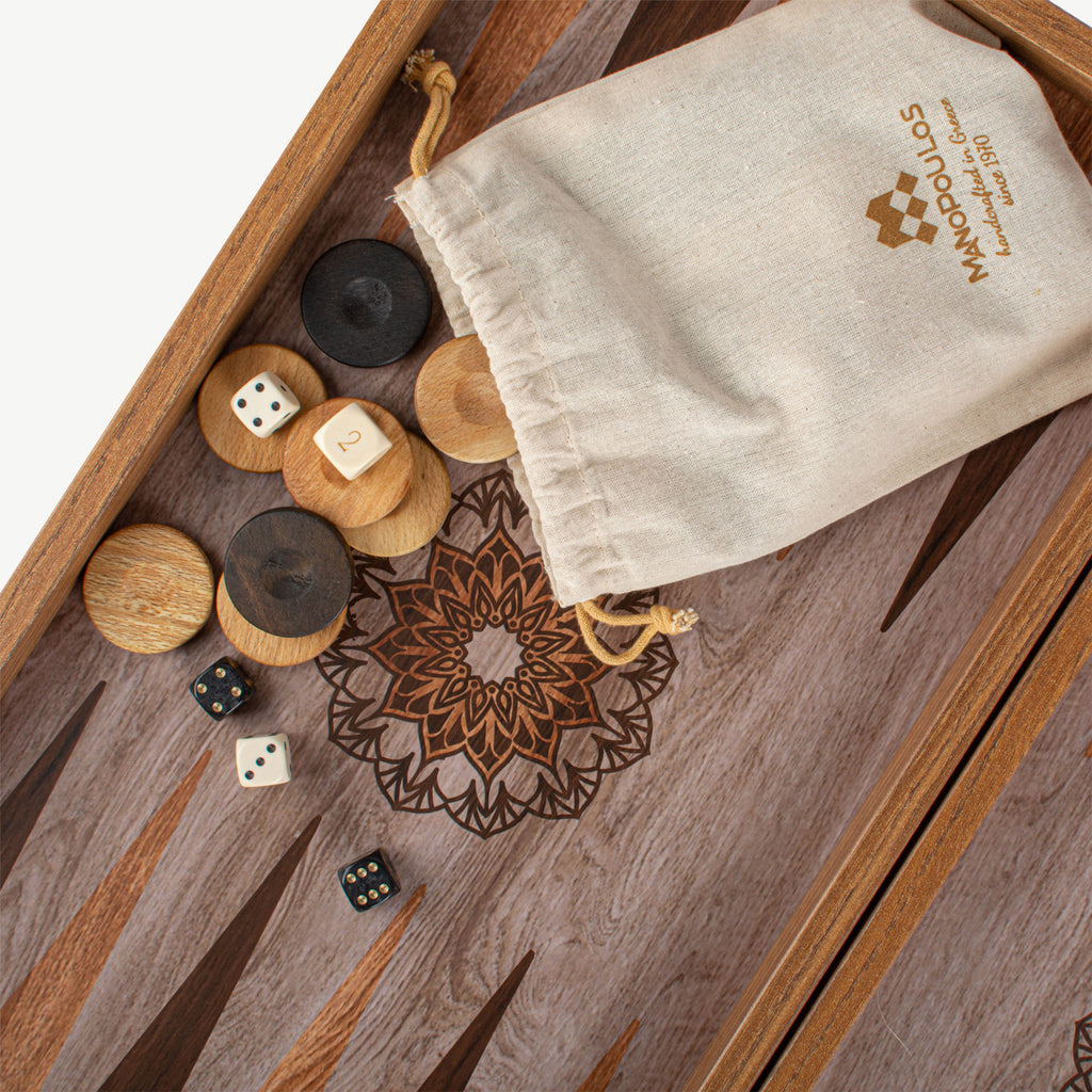 Manopoulos Mandala Art Premium Backgammon Set