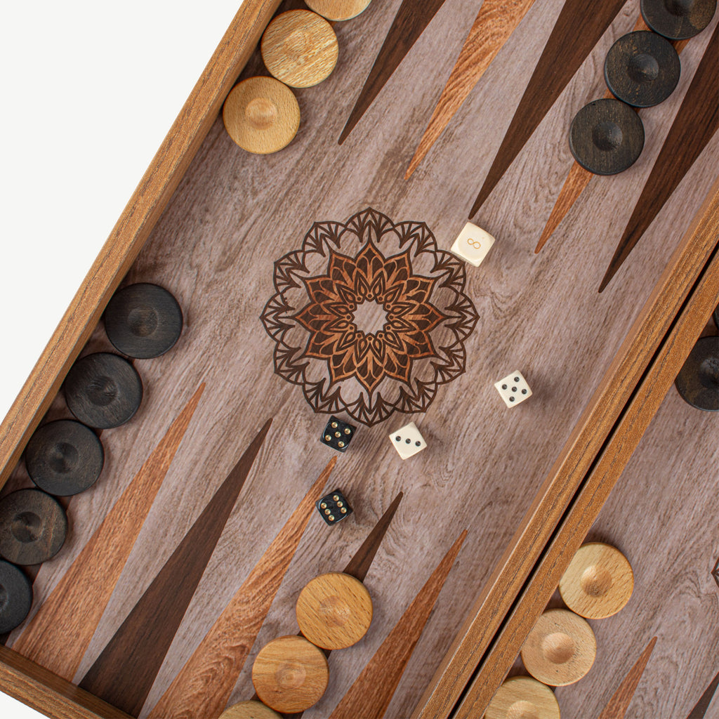 Manopoulos Mandala Art Premium Backgammon Set