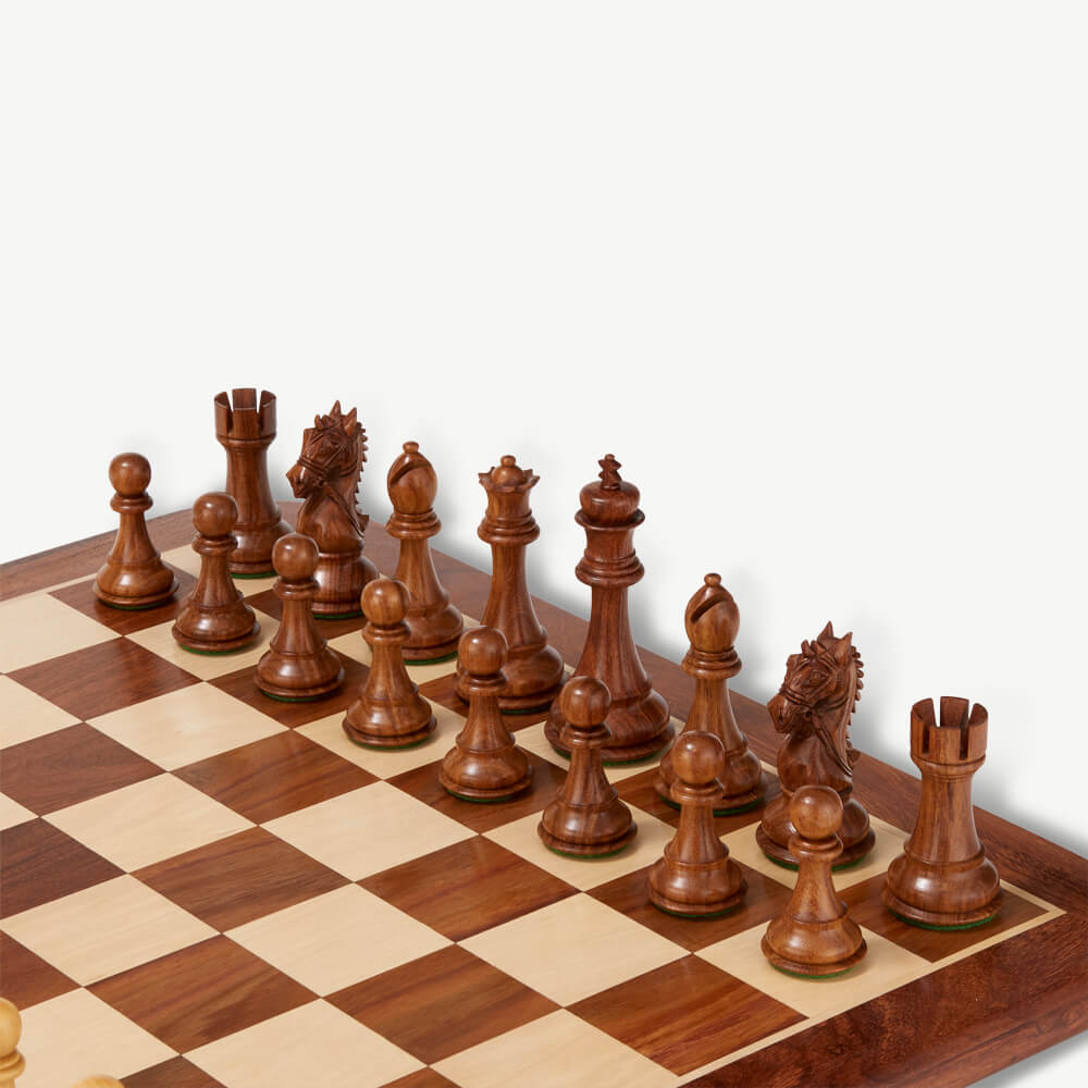 Uber Games Kings Knight Staunton Chess Set & Storage Box - 4.25